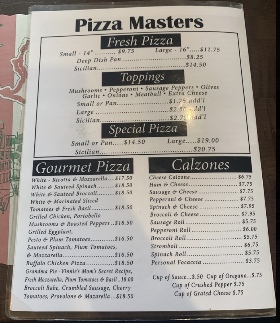Pizza Masters Menu - Image 2